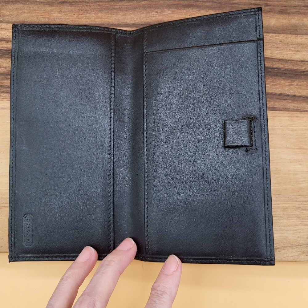 Coach Checkbook Cover With Signature Logo, 6.5x4, EUC - Picture 2 of 3